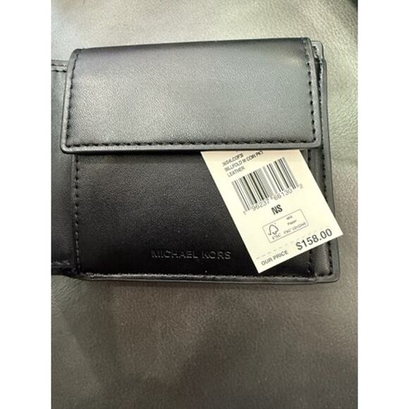 Retail $158 Michael Kors Black Leather BiFold Wallet*New with tags - Picture 9 of 9